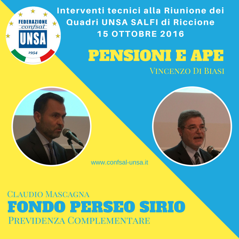 interventi tecnici alla riunione dei quadri unsa salfi di riccione 2016