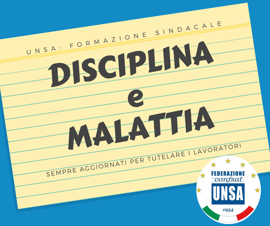 formazione sindacale unsa - disciplina e malattia